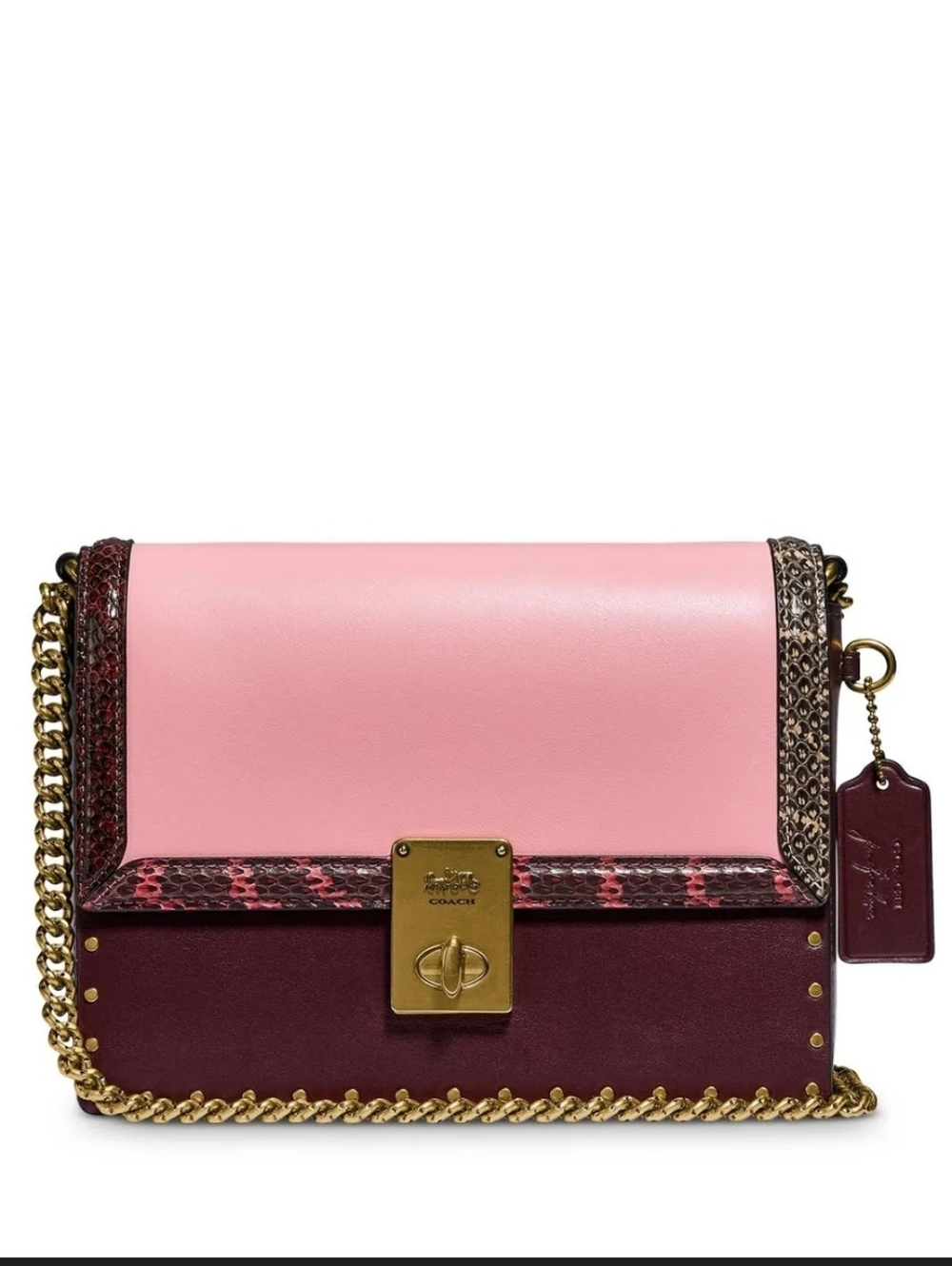 Coach X Jennifer Lopez Hutton 2Way Python Embossed Satchel, EUC, 2020, $495 MSRP